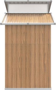 vidaXL Szopa ogrodowa, brązowa, 270x130x208,5 cm, stal galwanizowana 5