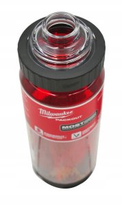 MILWAUKEE PACKOUT BUTELKA PLASTIKOWA  740ml CZERWONA 4