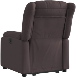 vidaXL Podnoszony fotel masujący, elektryczny, rozkładany, brązowy 4