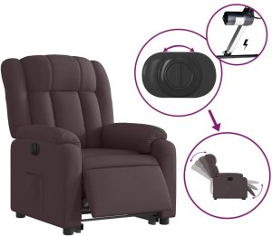 vidaXL Podnoszony fotel masujący, elektryczny, rozkładany, brązowy 5