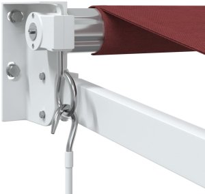 vidaXL Ręcznie zwijana markiza, burgundowa, 350x250 cm 6