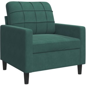 vidaXL 4-cz. komplet wypoczynkowy z poduszkami, ciemnozielony, aksamit 6