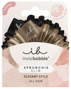 Gumki do Włosów Invisibobble Czarny Złoty (2 Sztuk) 1