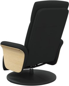 vidaXL Rozkładany fotel z podnóżkiem, czarny, tkanina 5