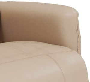 vidaXL Rozkładany fotel masujący z podnóżkiem, cappuccino, ekoskóra 8