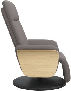 vidaXL Fotel rozkładany z podnóżkiem, kolor taupe, tkanina 4