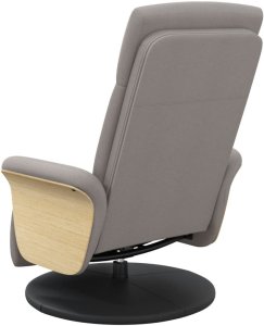 vidaXL Fotel rozkładany z podnóżkiem, kolor taupe, tkanina 5