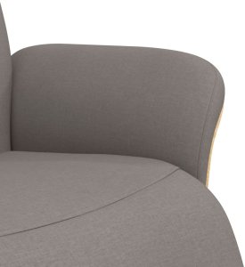 vidaXL Fotel rozkładany z podnóżkiem, kolor taupe, tkanina 6