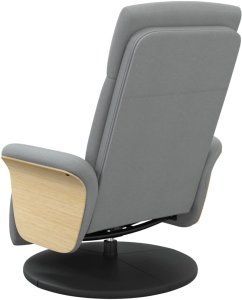 vidaXL Rozkładany fotel z podnóżkiem, jasnoszary, tkanina 5