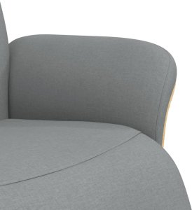 vidaXL Rozkładany fotel z podnóżkiem, jasnoszary, tkanina 6