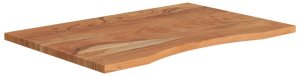 vidaXL Blat biurka, 80x60x2,5 cm, prostokątny, lite drewno akacjowe 3