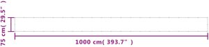 vidaXL vidaXL Parawan balkonowy, kremowy, 75x1000 cm, 100% poliester Oxford 6