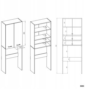 Szafka na pralkę Pola DD ANTBIA 9