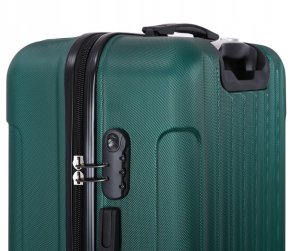 KOMPLET WALIZEK NA 4 KÓŁKACH Zestaw trzy walizki + kuferek Bagaż ABS 4w1 K05 7