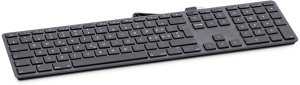 Large Font USB Keyboard 110 keys wired USB keyboard with 2x USB and aluminum upper cover - Swiss - space gray 1
