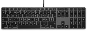 Klawiatura LMP Large Font USB Keyboard 110 keys wired USB keyboard with 2x USB and aluminum upper cover Szwajcarski space gray 2