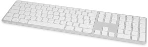 USB-C numeric Keyboard 106 keys wired USB-C keyboard with extra 1x USB-C port and aluminum upper cover - Greek 1