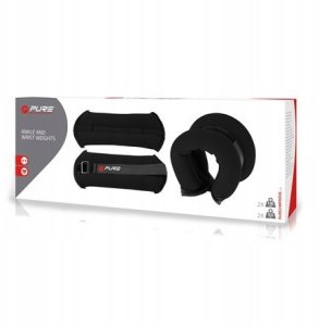 Pure2Improve | Obciążniki na kostki i nadgarstki, 2x0,5 kg | 1,014 kg | Czarny 2