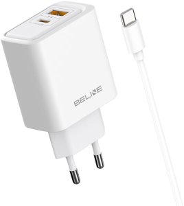 Ładowarka sieciowa Beline 45W GaN        USB-A/USB-C + kabel USB-C/USB-C BLN2CW45C biały 5