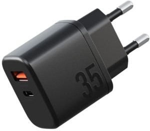 Ładowarka sieciowa Bazic Goport Velox    Kit 1xUSB-C 1xUSB-A GaN 35W z kablem plecionym czarny 11