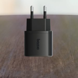 Ładowarka sieciowa Bazic Goport Velox    Kit 1xUSB-C 1xUSB-A GaN 35W z kablem plecionym czarny 10