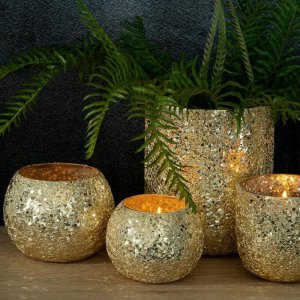 SZKŁO DEKORACYJNE MELIA (03) O 20 X 17 CM ZŁOTY 3