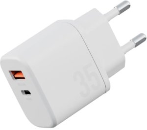 Ładowarka sieciowa Bazic Goport Velox    Kit 1xUSB-C 1xUSB-A GaN 35W z kablem plecionym biały 11