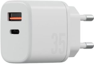 Ładowarka sieciowa Bazic Goport Velox    Kit 1xUSB-C 1xUSB-A GaN 35W z kablem plecionym biały 13