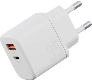 Ładowarka sieciowa Bazic Goport Velox    Kit 1xUSB-C 1xUSB-A GaN 35W z kablem plecionym biały 2