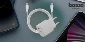 Ładowarka sieciowa Bazic Goport Velox    Kit 1xUSB-C 1xUSB-A GaN 35W z kablem plecionym biały 8