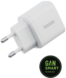 Ładowarka sieciowa Bazic Goport Velox    Kit 1xUSB-C 1xUSB-A GaN 35W z kablem plecionym biały 9