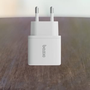 Ładowarka sieciowa Bazic Goport Velox    Kit 1xUSB-C 1xUSB-A GaN 35W z kablem plecionym biały 10