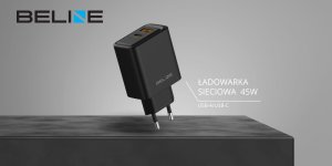Ładowarka sieciowa Beline 45W GaN        USB-A/USB-C BLN2CB45 czarny 3