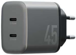 Ładowarka sieciowa Energea Ampcharge     GaN45 2xUSB-C PD/PPS/QC3.0 45W szary 13