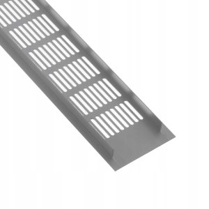 ALUMIN. VENT. GRILLE, 80X400MM, SILVER 5