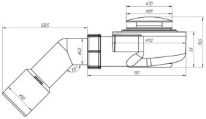 SIPHON FOR SHOWER TRAY 50MM CLICK-CLACK 2