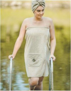 EMBROIDERED SAUNA APRON (75X140 CM) 2