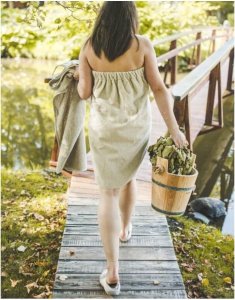 EMBROIDERED SAUNA APRON (75X140 CM) 3