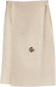 EMBROIDERED SAUNA APRON 75X145 WAFFLED 1