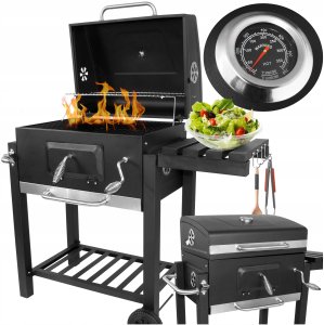 GQ11 GRILL OGRODOWY  ZAMYKANY ŻELIWNY     RUSZT DELUXE 1
