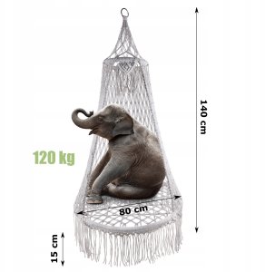 HK4 HAMAK FOTEL WISZĄCY PLECIONY GNIAZDO  QUEEN 4