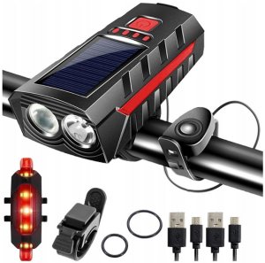 Gotel L8H1 Solarna Lampa Rowerowa na Kierownicę + Tył 11