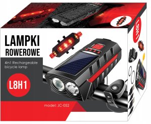 Gotel L8H1 Solarna Lampa Rowerowa na Kierownicę + Tył 8