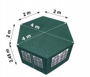 Malatec PA6D DACH PE DO PAWILONU 6 ŚCIAN PE GREEN 6