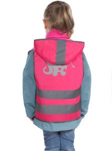 Kamizelka odblaskowa ostrzegawcza kapturem dla dzieci 80-130cm 3-6lat 10szt 2