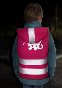 Kamizelka odblaskowa ostrzegawcza kapturem dla dzieci 80-130cm 3-6lat 10szt 3