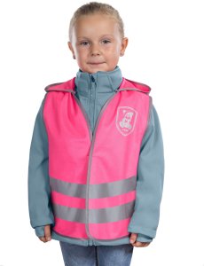 Kamizelka odblaskowa ostrzegawcza kapturem dla dzieci 80-130cm 3-6lat 10szt 4
