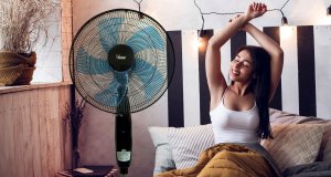 NOWOCZESNY WENTYLATOR podłogowy CICHY PILOT TIMER 2