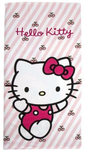 Ręcznik plażowy Hello Kitty Jasnoróżowy 70 x 140 cm 1