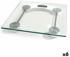 Cyfrowa Waga Łazienkowa Basic Home Przezroczysty (6 Sztuk) 1